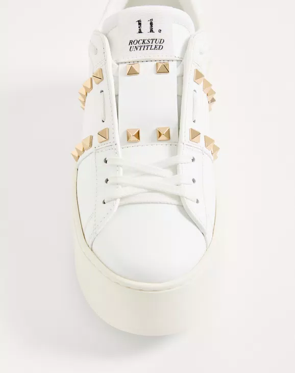 Valentino Flatform Rockstud Untitled Sneaker In Calfskin - Image 2